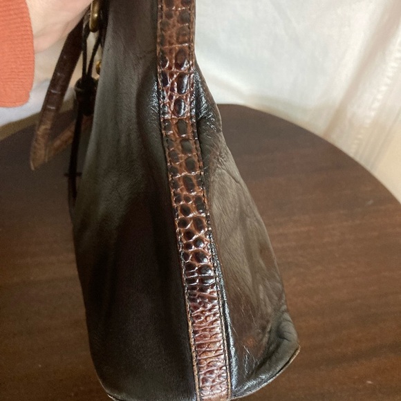 BRAHMIN ANNA BLACK TUSCAN LEATHER VINTAGE SHOULDERBAG TOTE - Picture 7 of 13